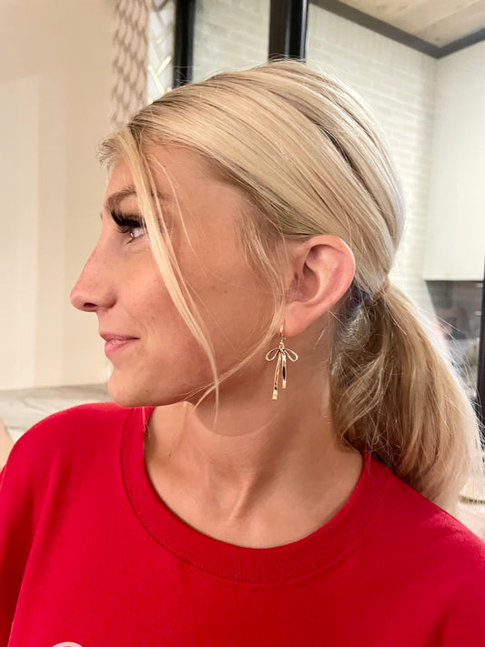 Golden Bow Earrings