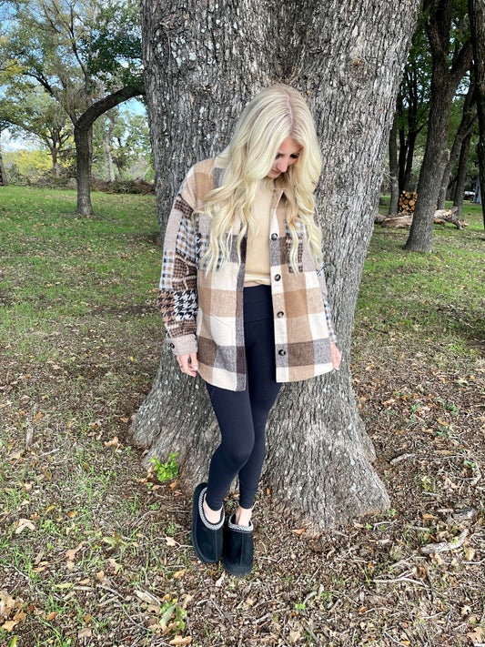 Sweet Like Honey Multi Plaid Jacket