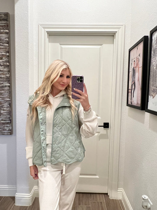 Sage Quilted Vest