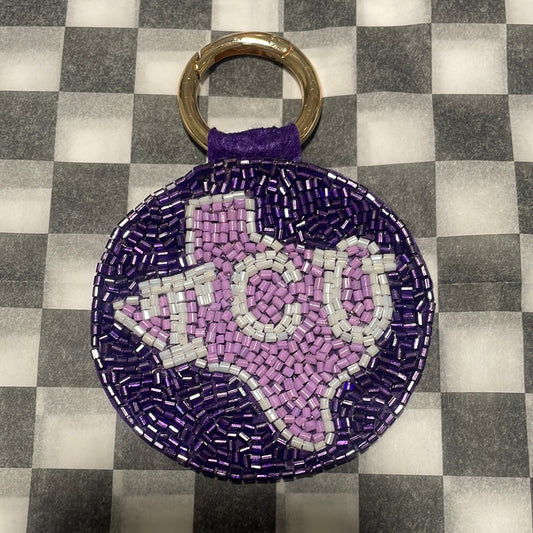 TCU Frogs Keychain