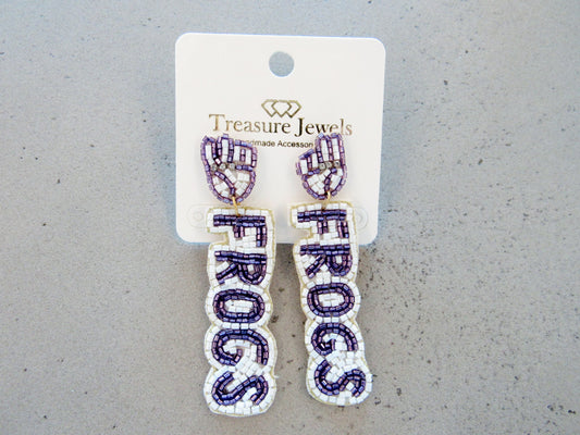 TCU Beaded Earrings